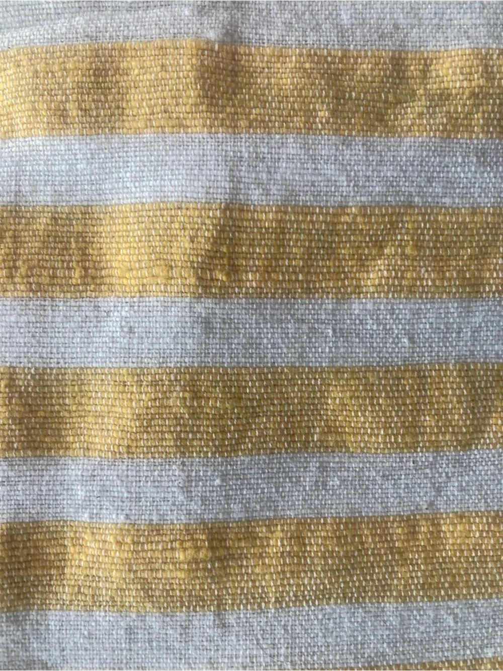 Artisan Made Striped Yellow and White Tea Towel - Made in Ethiopia